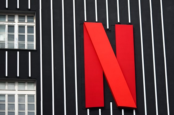Netflix logo is seen on a building in Warsaw, Poland