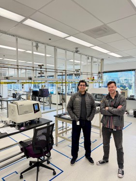 Arinna co-founders Koosha Nazif and Alex Pearson in their lab.