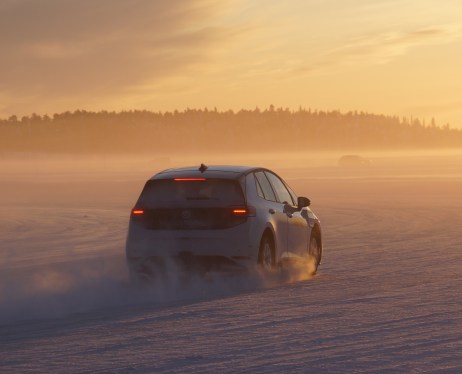 A VW ID EVERY1 in winter testing using Rivian tech